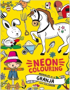 LIBRO DE PINTAR: NEON COLOURING BOOK
