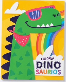 LIBRO DE PINTAR: COLOREA DINOSAURIOS GLITTER