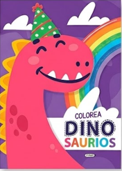 LIBRO DE PINTAR: COLOREA DINOSAURIOS GLITTER
