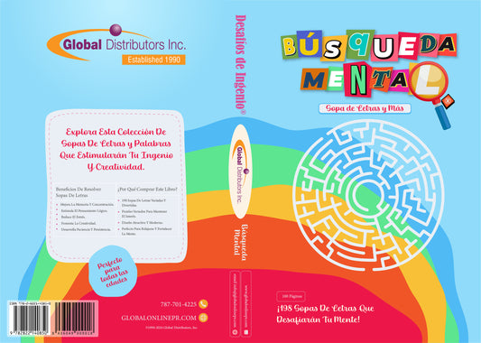 Desafios De Ingenio - Búsqueda Mental: 100 Paginas & 198 Sopas De Letras / Puzzles