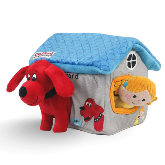 Clifford Cozy House Puzzle Plush Pet Toy 7.9”