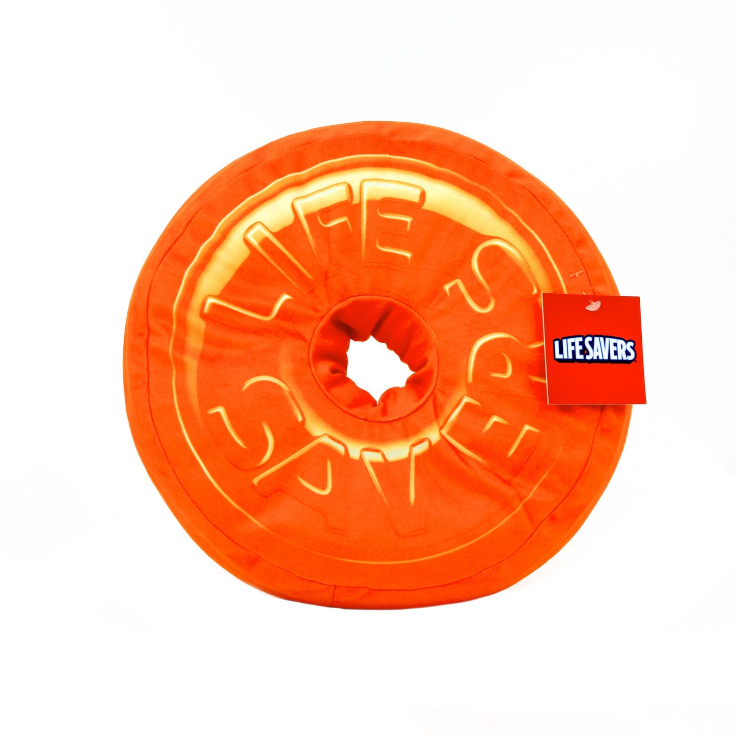 Lifesavers Candy Orange Round Pillow with hole