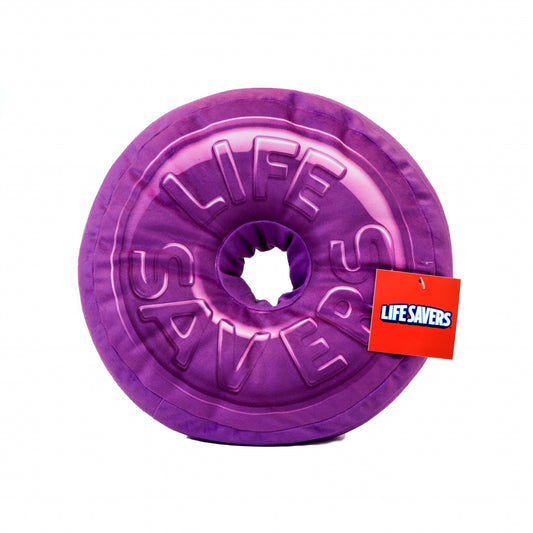 Lifesavers Candy Purple Round Pillow with hole