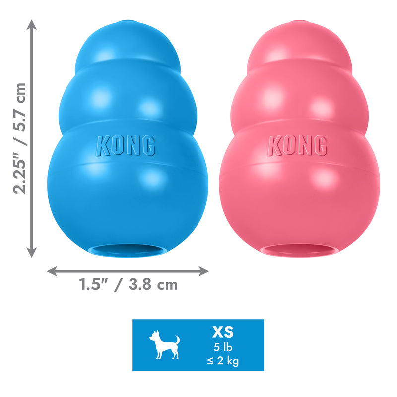 KONG Puppy Xtra Small: Pink & Blue