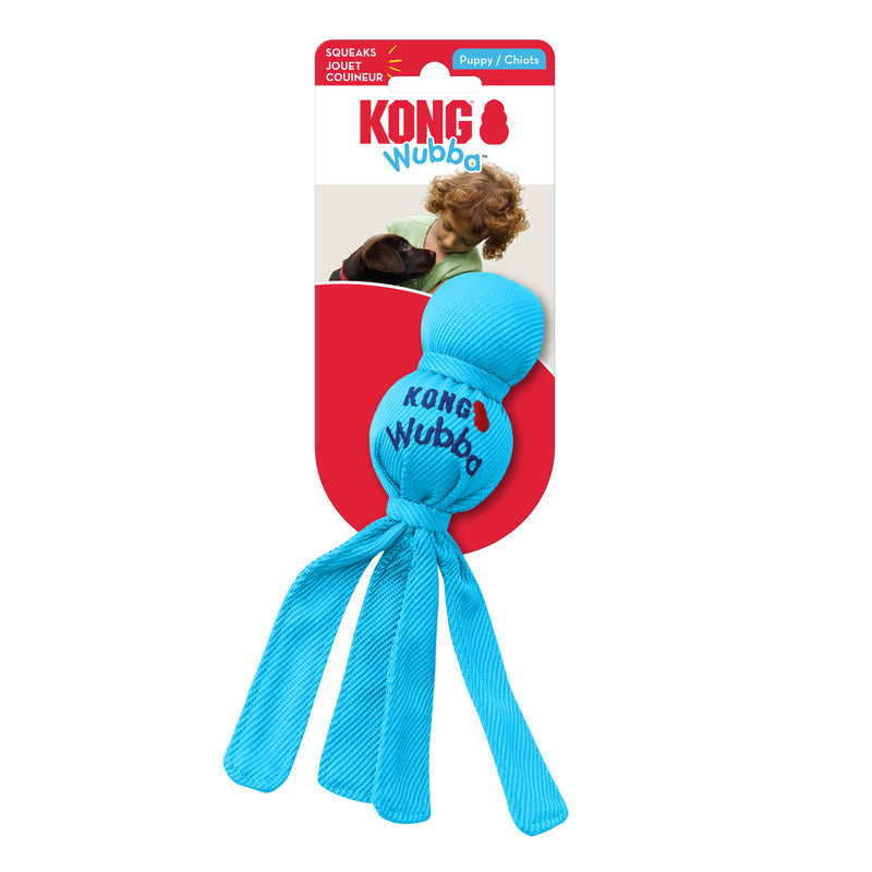 KONG Wubba Puppy Assorted Small: Blue & Pink