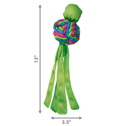 KONG Wubba Weaves Assorted Large: Pink, Blue & Green