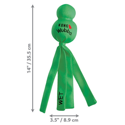 KONG Wet Wubba Assorted Large: Green, Orange, Yellow