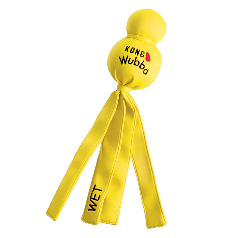 KONG Wet Wubba Assorted Large: Green, Orange, Yellow